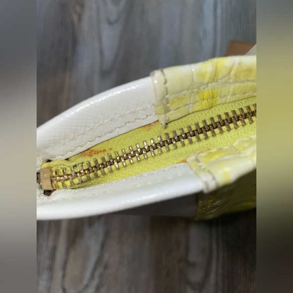 Brahmin Medium Arno Tote Limelight Ivory Brown La Scala Tri-Texture Leather Bag - Picture 13 of 16